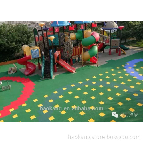 Kids outdoor playground safe interlocking floor tile